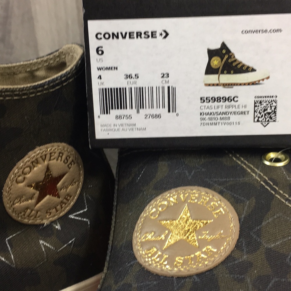 Converse CTAS LIFT RIPPLE HI khaki/sandy/egret - Picture 8 of 8
